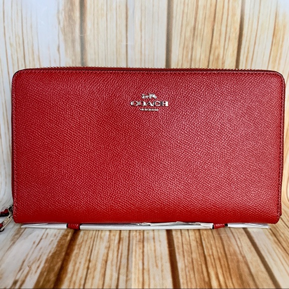 Coach Handbags - Coach Double Zip Travel Wallet Red F23334